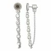 Simply Vera Vera Wang Silver Tone Crystal Front-to-Back Drop Earrings