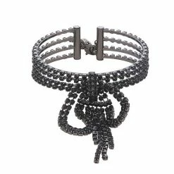 Simply Vera Vera Wang Black Bow Cuff Bracelet