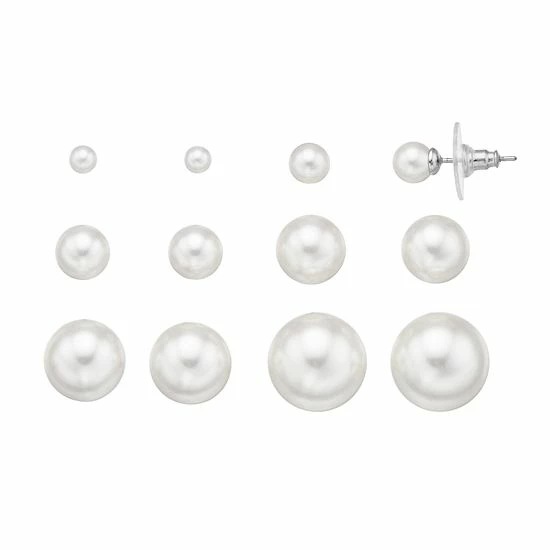 Simply Vera Vera Wang Simulated Pearl Stud Earring Set 1 Simply Vera Vera Wang Simulated Pearl Stud Earring Set