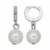 Simply Vera Vera Wang Simulated Pearl Hoop Earrings