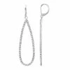 Simply Vera Vera Wang Pave Elongated Drop Earrings Jet Tone