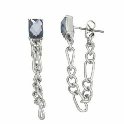 Simply Vera Vera Wang Front Back Stone Drop Earrings