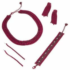 Simply Vera Vera Wang Burgundy Linear Earrings -Simply Vera Vera Wang STORE unnamed file 2782