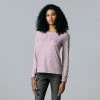 Women's Simply Vera Vera Wang Textured Crewneck Tee Vera Sky Blue