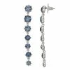 Simply Vera Vera Wang Silver Tone Simulated Blue Crystal Linear Drop Earrings