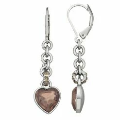 Simply Vera Vera Wang Linear Heart Drop Earrings