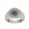 Simply Vera Vera Wang Silver Tone Crystal Evil Eye Ring