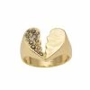Simply Vera Vera Wang Gold Tone Broken Heart Ring