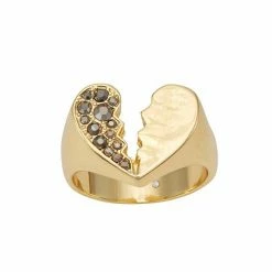 Simply Vera Vera Wang Gold Tone Broken Heart Ring