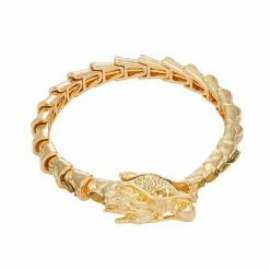 Simply Vera Vera Wang Gold Tone Dragon Bangle Bracelet