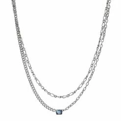 Simply Vera Vera Wang Silver Tone Stone Pendant Necklace