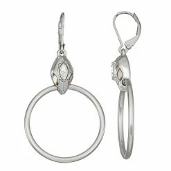 Simply Vera Vera Wang Leverback Snake Circle Drop Earrings