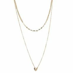 Simply Vera Vera Wang Gold Tone Heart Pendant Necklace