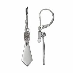 Simply Vera Vera Wang Teardrop Drop Earrings Silver Tone