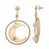 Simply Vera Vera Wang Gold Tone Simulated Crystal Moon Orbital Earrings