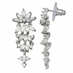 Simply Vera Vera Wang Cubic Zirconia Cluster Drop Earrings