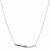 Simply Vera Vera Wang Silver Tone Clear & Black Crystal Short Bar Necklace