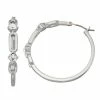 Simply Vera Vera Wang Silver Tone Link Hoop Earrings