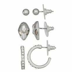 Simply Vera Vera Wang Set Of 3 Snake Earrings