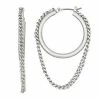 Simply Vera Vera Wang Click-It Chain Drop Hoop Earrings