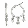 Simply Vera Vera Wang Click It Charm Hoop Earrings