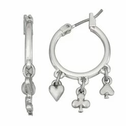 Simply Vera Vera Wang Click It Charm Hoop Earrings