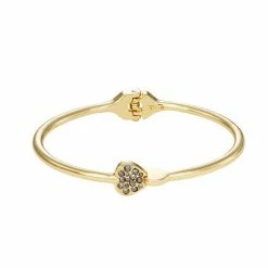 Simply Vera Vera Wang Gold Tone Heart Hinge Bracelet
