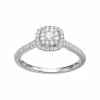 Simply Vera Vera Wang 14k White Gold 1/2 Carat T.W. Diamond Square Halo Engagement Ring