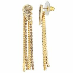 Simply Vera Vera Wang Post Broken Heart Linear Chain Drop Earrings