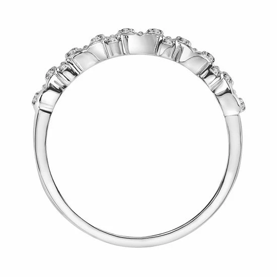 Simply Vera Vera Wang 14k White Gold 1/7-ct. T.W. Diamond Wedding Ring 2 Simply Vera Vera Wang 14k White Gold 1/7-ct. T.W. Diamond Wedding Ring - Image 2