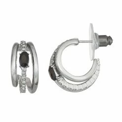 Simply Vera Vera Wang 3 Row Hoop Earrings
