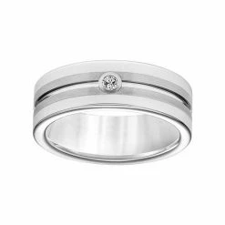 Simply Vera Vera Wang Tungsten Carbide Men's Wedding Band
