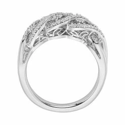 Simply Vera Vera Wang Sterling Silver 3/8-ct. T.W. Diamond Crisscross Wedding Ring -Simply Vera Vera Wang STORE unnamed file 3052
