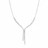 Simply Vera Vera Wang Sterling Silver Lab-Created White Sapphire Baguette Necklace