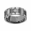 Simply Vera Vera Wang Tungsten Carbide 1/10 Carat T.W. Diamond Wedding Band