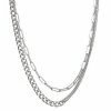 Simply Vera Vera Wang Silver Tone Double-Layer Chain Necklace