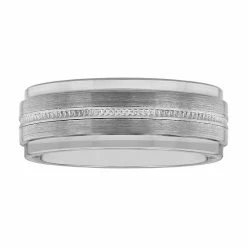 Men's Simply Vera Vera Wang Grooved Tungsten Wedding Band