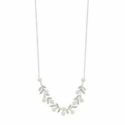 Simply Vera Vera Wang Sterling Silver Freshwater Cultured Pearl & Diamond Accent Branch Necklace