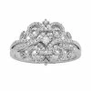 Simply Vera Vera Wang Sterling Silver 1/3-ct. T.W. Diamond Scrollwork Ring
