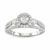 Simply Vera Vera Wang 14k White Gold 1 Carat T.W. Halo Diamond Ring