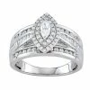 Simply Vera Vera Wang 14k White Gold 1 Carat T.W. Diamond Marquise Tiered Engagement Ring