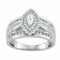 Simply Vera Vera Wang 14k White Gold 1 Carat T.W. Diamond Marquise Tiered Engagement Ring