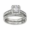 Simply Vera Vera Wang 14k White Gold 3/4 Carat T.W. Diamond Engagement Ring Set