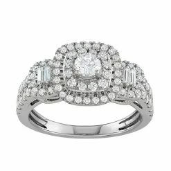 Simply Vera Vera Wang 14k White Gold 1 Carat T.W. Diamond Tiered Engagement Ring