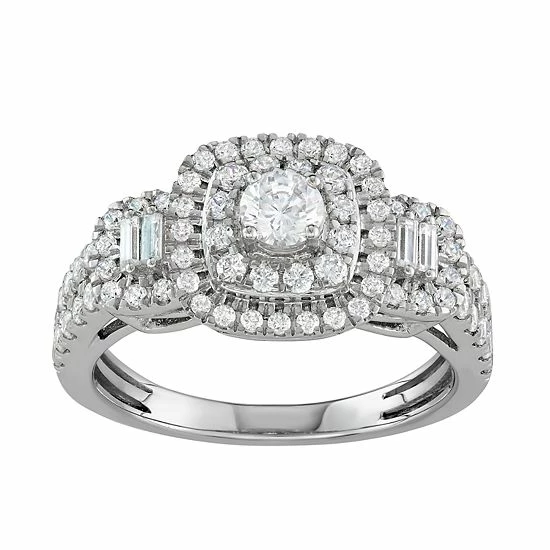 Simply Vera Vera Wang 14k White Gold 1 Carat T.W. Diamond Tiered Engagement Ring 1 Simply Vera Vera Wang 14k White Gold 1 Carat T.W. Diamond Tiered Engagement Ring