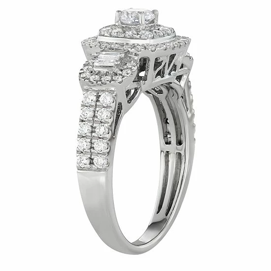 Simply Vera Vera Wang 14k White Gold 1 Carat T.W. Diamond Tiered Engagement Ring 2 Simply Vera Vera Wang 14k White Gold 1 Carat T.W. Diamond Tiered Engagement Ring - Image 2