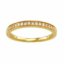 Simply Vera Vera Wang 14k Gold 1/6 Carat T.W. Diamond Wedding Band Yellow -Simply Vera Vera Wang STORE unnamed file 3143