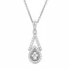 Simply Vera Vera Wang 3/8 Carat T.W. Diamond Sterling Silver Halo Teardrop Pendant Necklace