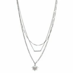 Simply Vera Vera Wang Silver Tone Layered Necklace