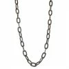 Simply Vera Vera Wang Men's Antiqued Black Stainless Steel Flat Chain Necklace